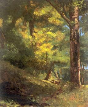 Gustave Courbet : Deux Chevre Uils Dans la Foret (Two Goats in the Forest)